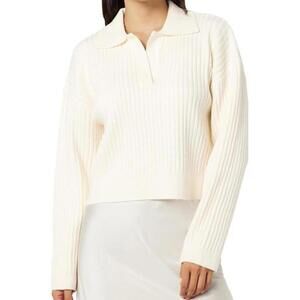 The Drop Women's Cropped Sweater Ivory Size L